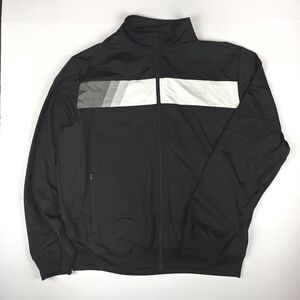 Travis Mathew Men XXL Black Zip-Up Track Jacket Casual Sport Athleisure Golf